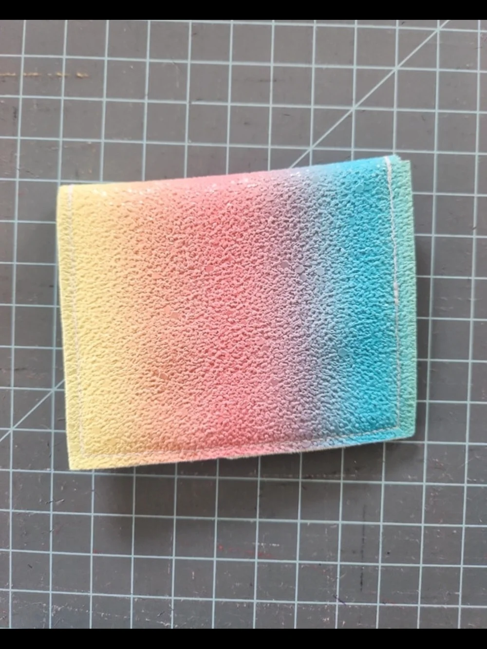 Rainbow Snap Wallet with Blue and Yellow Snaps